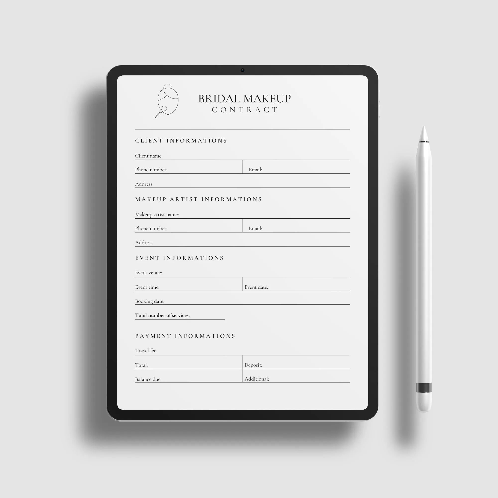 Bridal Hair & Makeup Contract Template Bundle – preview 4