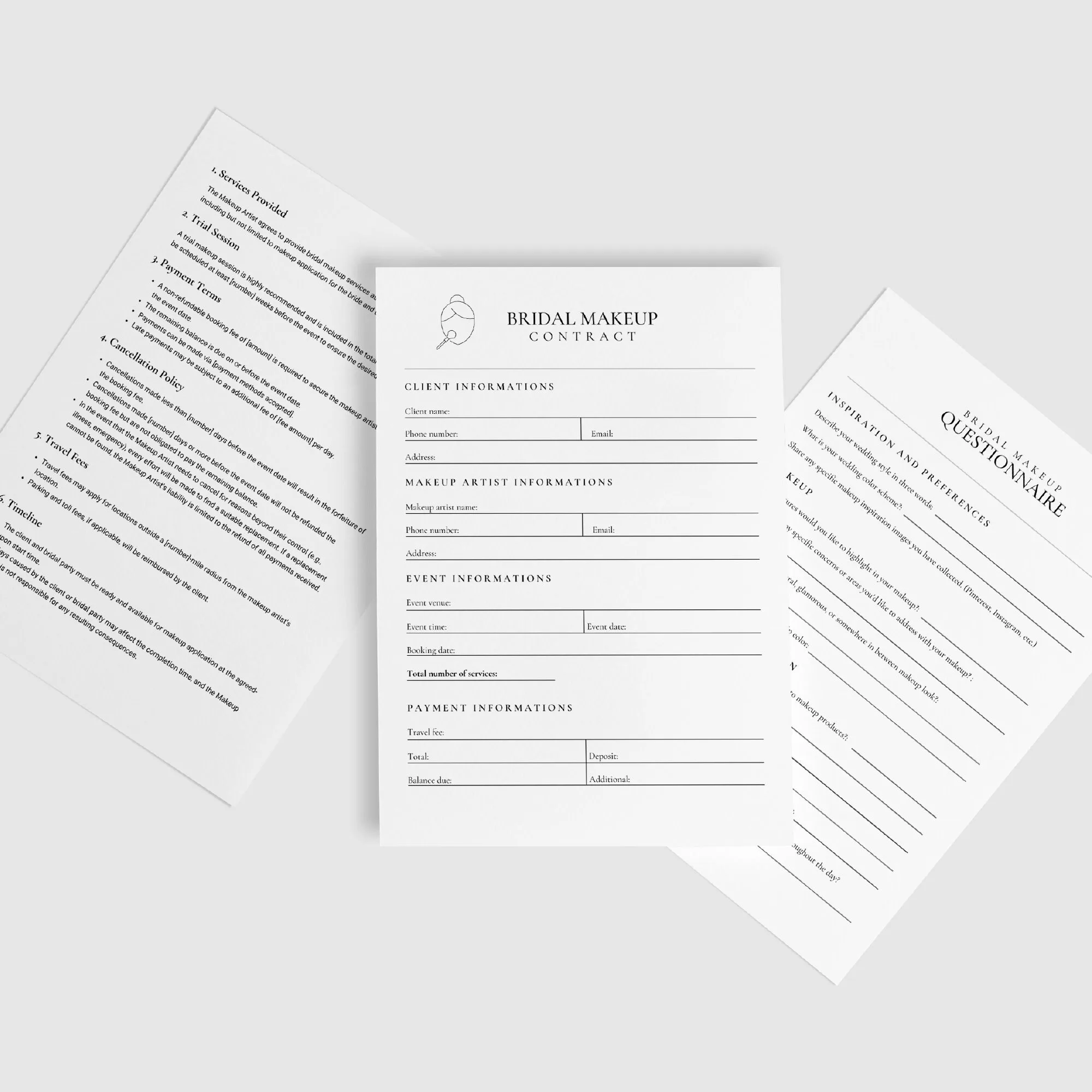 Bridal Hair & Makeup Contract Template Bundle – preview 8