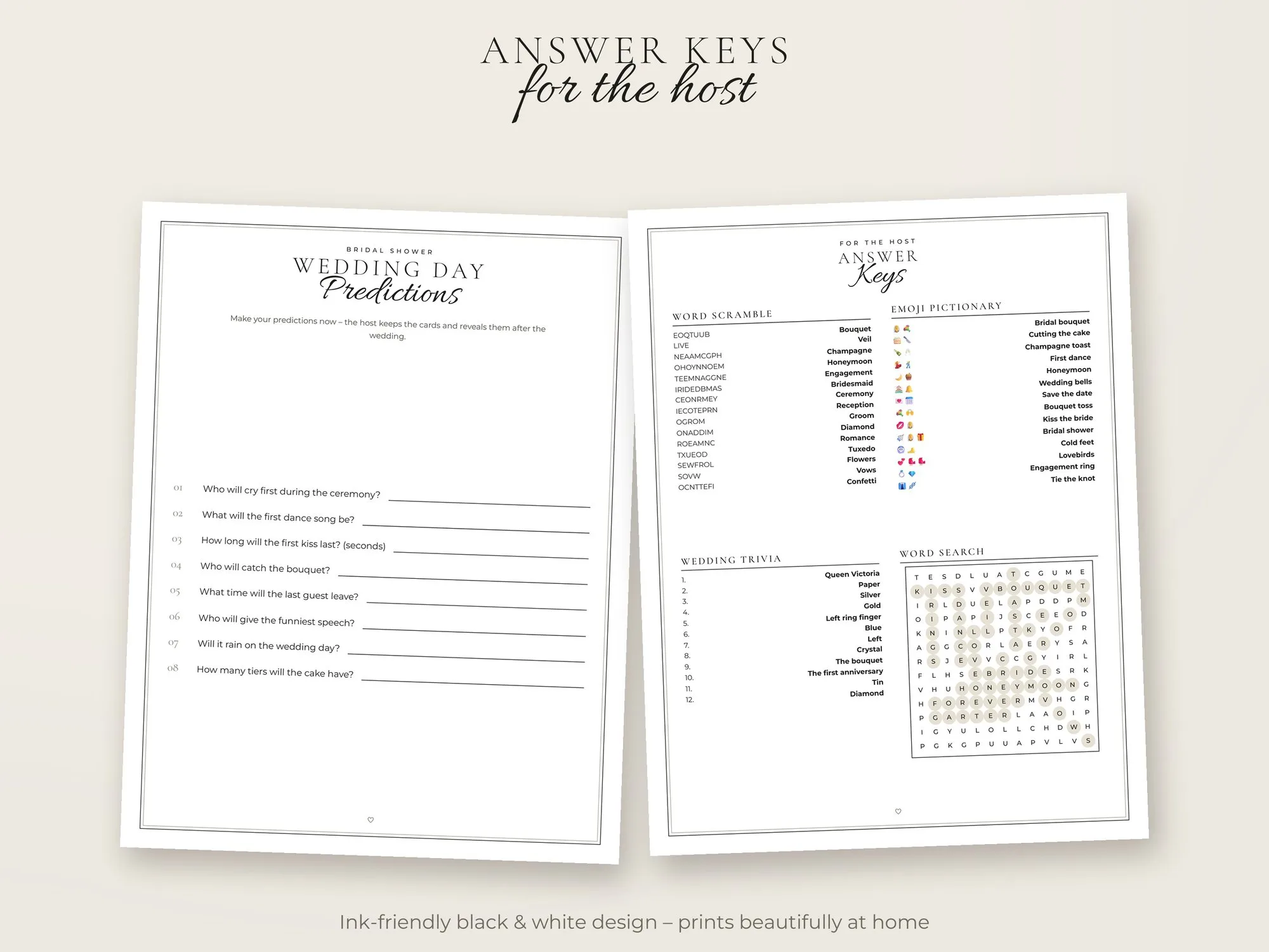 Bridal Shower Games Bundle – 15 Printable Games – preview 9