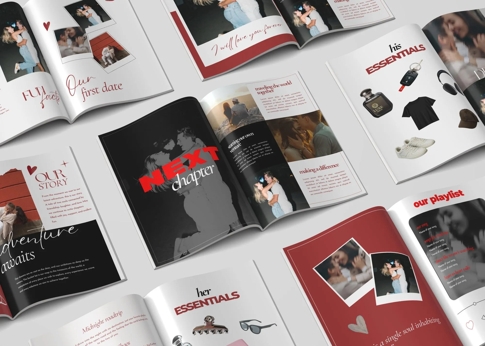 Couple's Magazine Template – Personalized Love Story Gift – preview 2