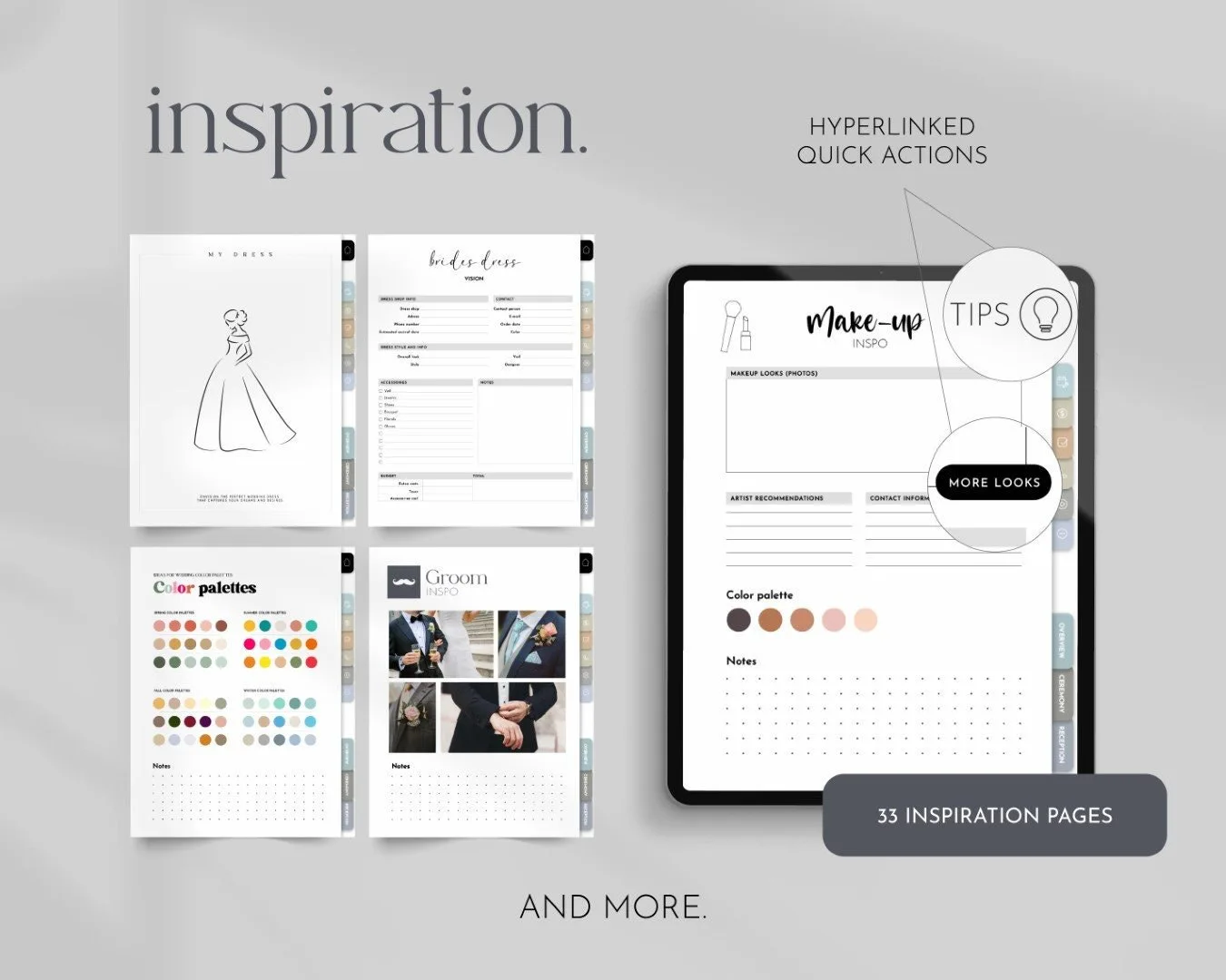 Digital Wedding Planner for Goodnotes – 300+ Pages – preview 2