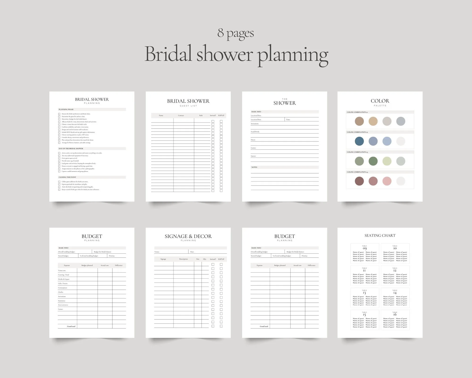 Maid of Honor Planner – Printable Binder – preview 7
