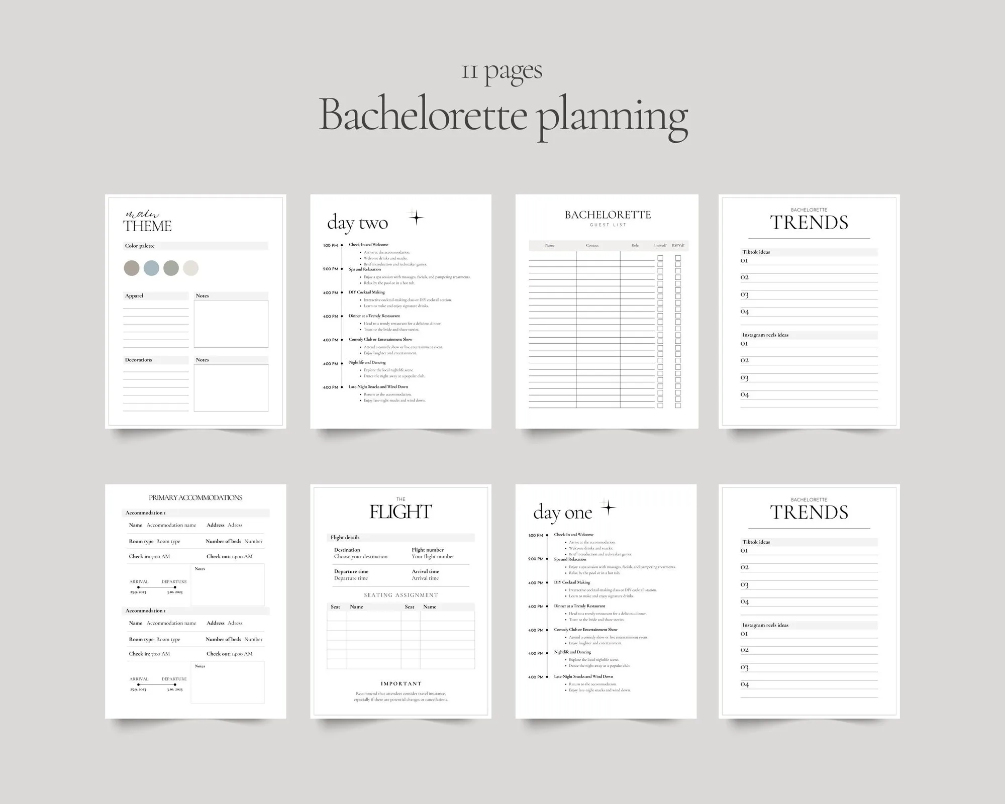 Maid of Honor Planner – Printable Binder – preview 8