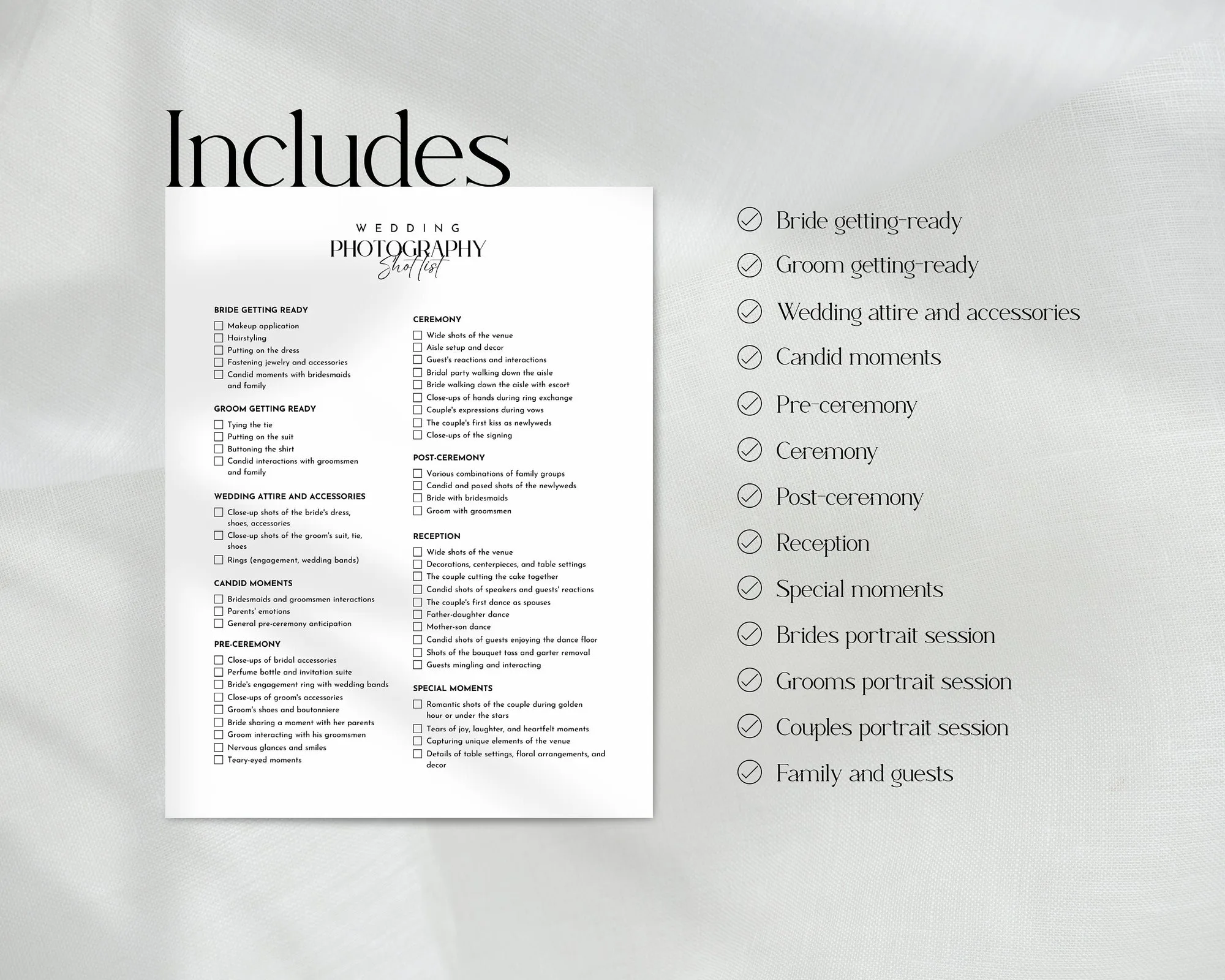Wedding Photography Shot List Template – preview 4