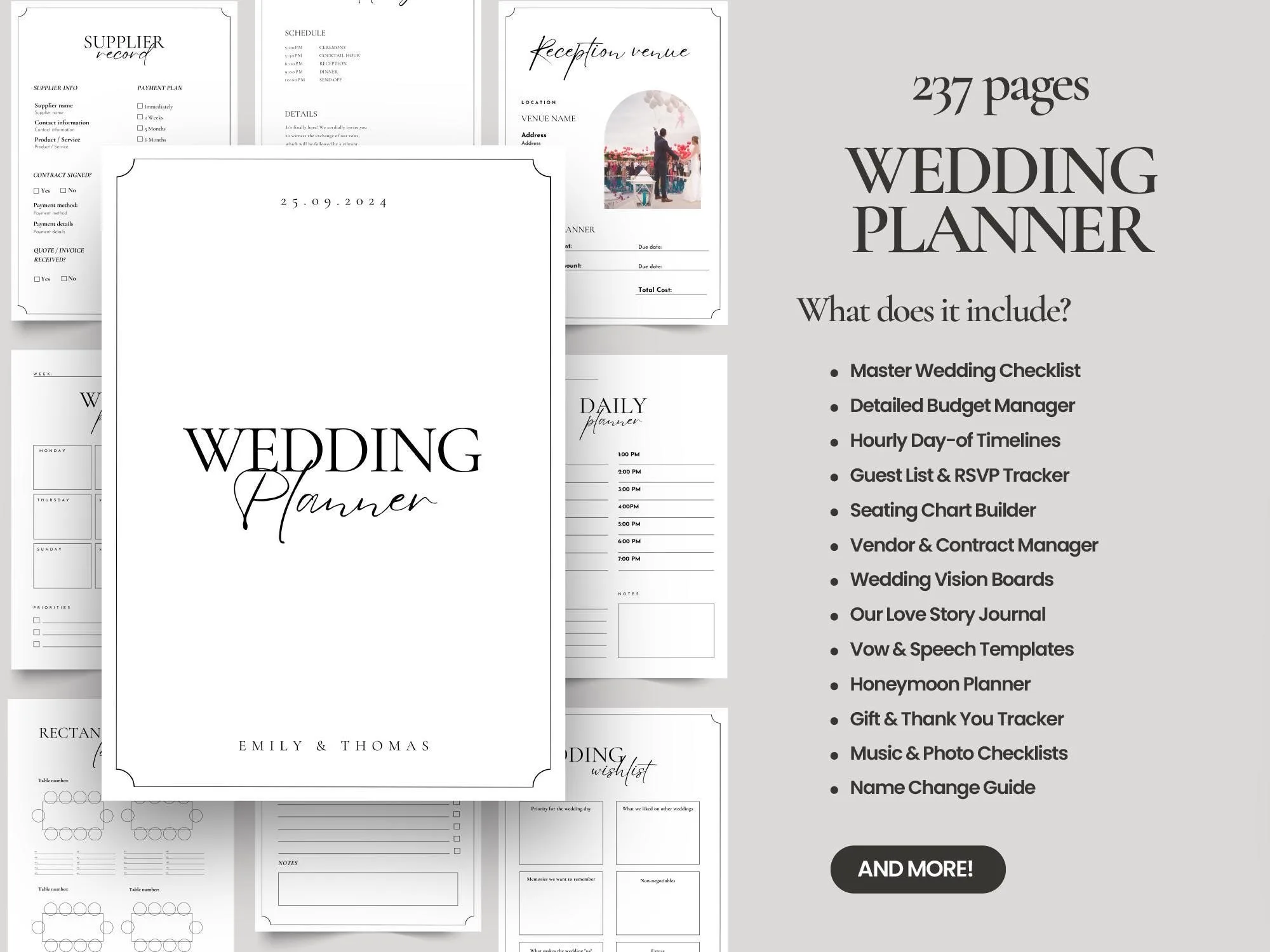 Printable Wedding Planner Binder – 420+ Pages – preview 2