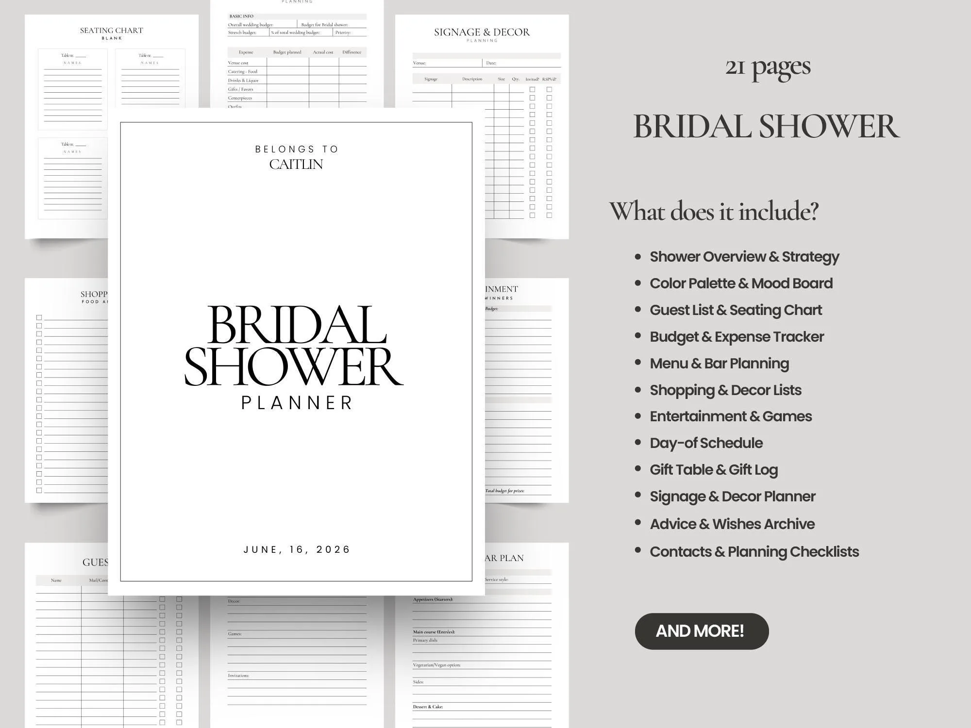 Printable Wedding Planner Binder – 420+ Pages – preview 6
